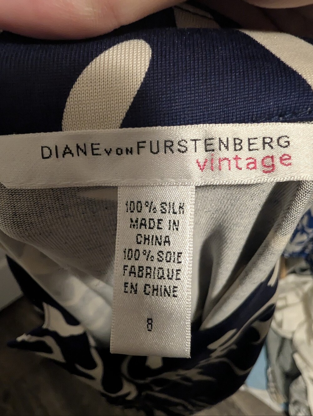 Diane von Furstenberg Vintage Silk Abstract Print Shift Tunic Dress Size 8 - Picture 4 of 8